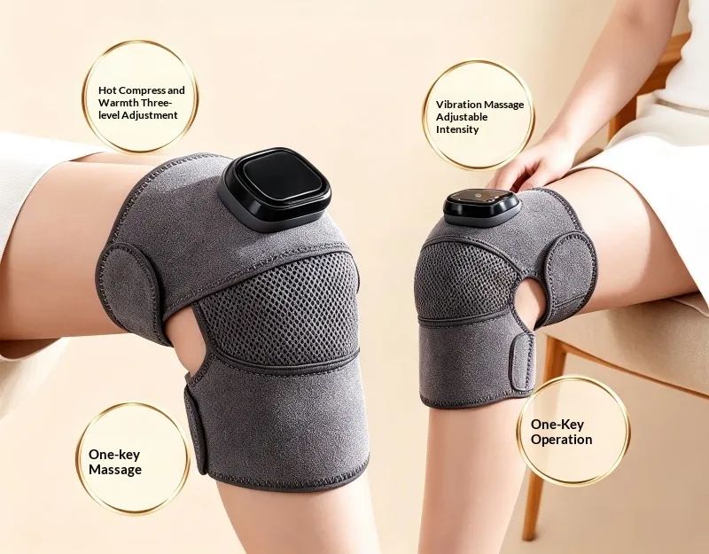 Tapish Heated Knee Massager – Cordless Heat & Vibration Wrap