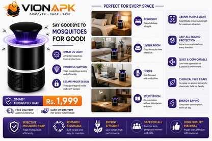 Smart Mosquito Trap – UV Light & Powerful Suction