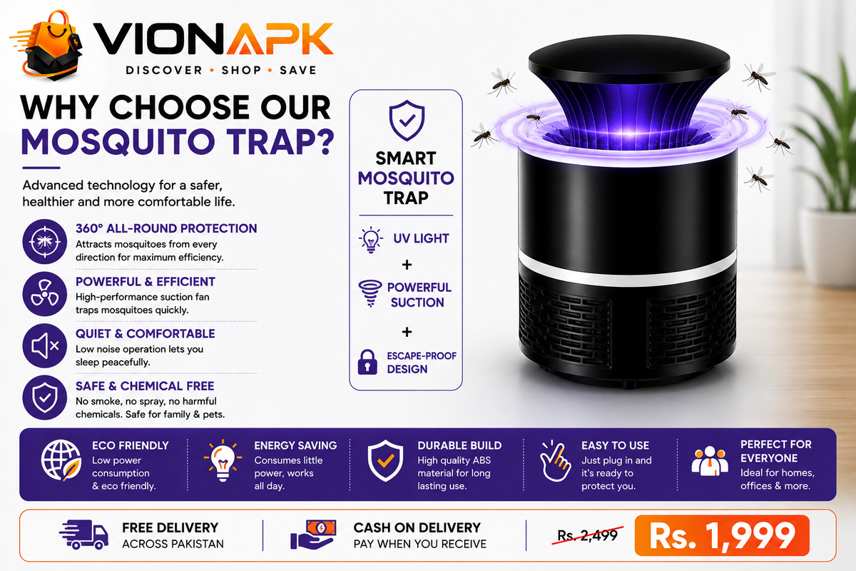 Smart Mosquito Trap – UV Light & Powerful Suction