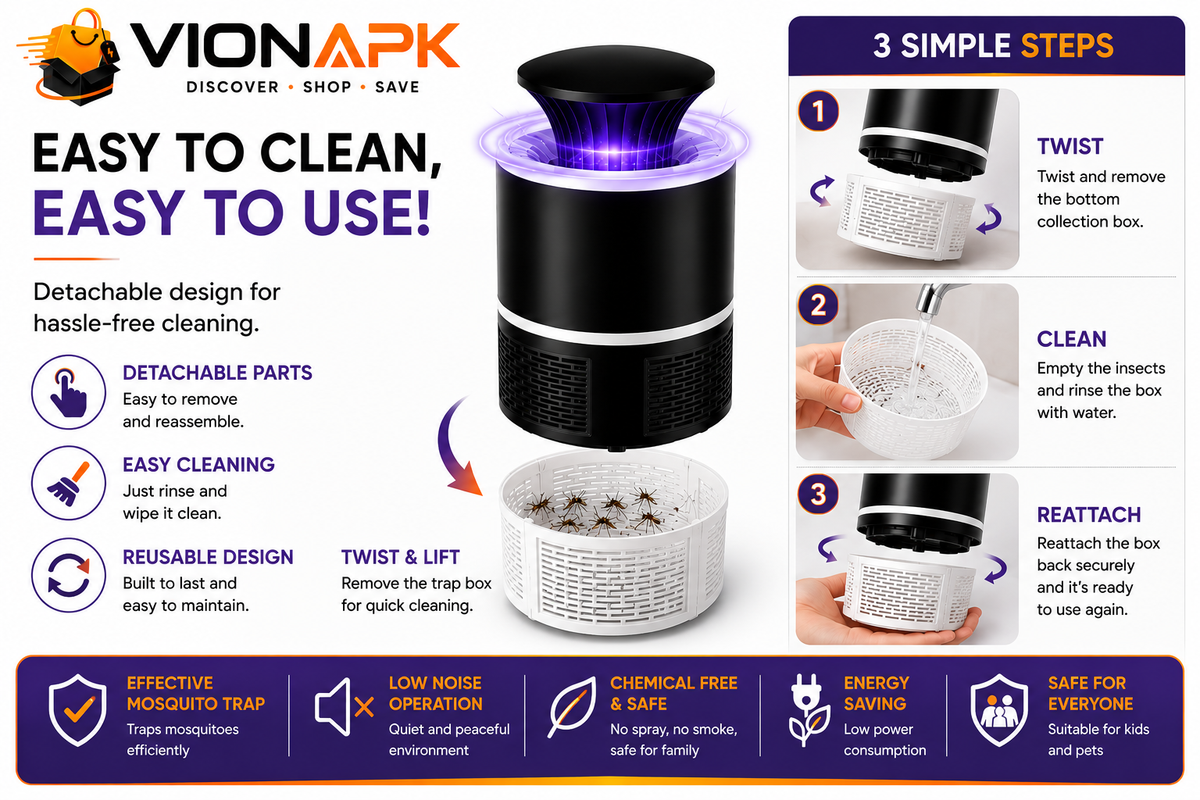 Smart Mosquito Trap – UV Light & Powerful Suction