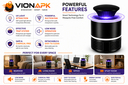 Smart Mosquito Trap – UV Light & Powerful Suction