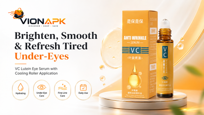 VIONAPK VC Lutein Eye Serum – Brightening, Hydrating & Anti-Wrinkle Under Eye Roller for Dark Circles & Fine Lines