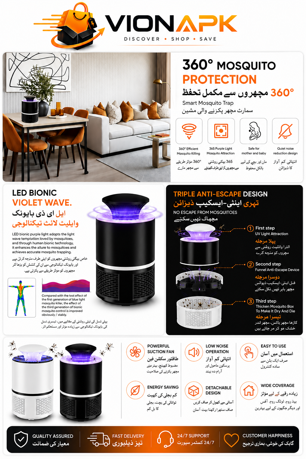 Smart Mosquito Trap – UV Light & Powerful Suction