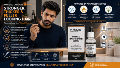 Proskire Intense Hair Growth Serum 30ml – Redensyl, Procapil & AnaGain Hair Fall Control Serum for Men & Women