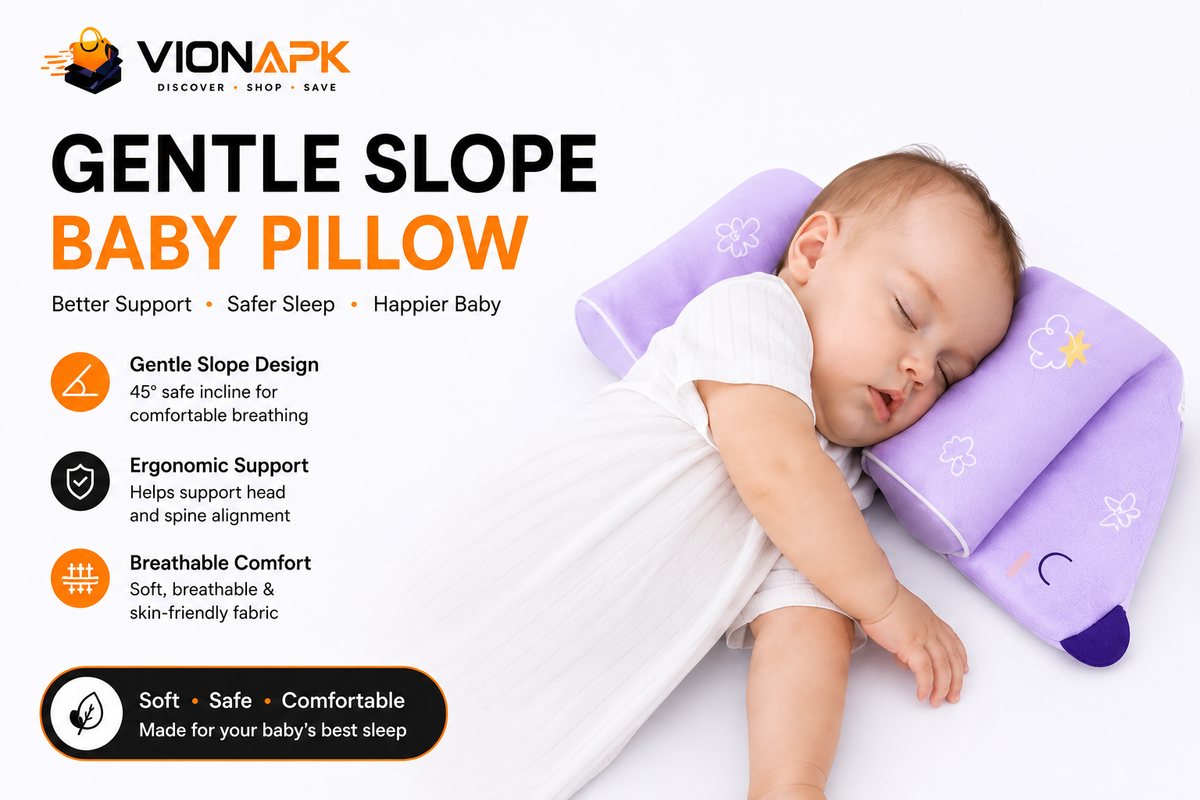 Baby Comfort & Support Cushion | Soft Contoured Baby Pillow
