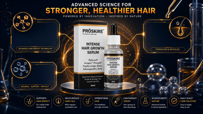 Proskire Intense Hair Growth Serum 30ml – Redensyl, Procapil & AnaGain Hair Fall Control Serum for Men & Women