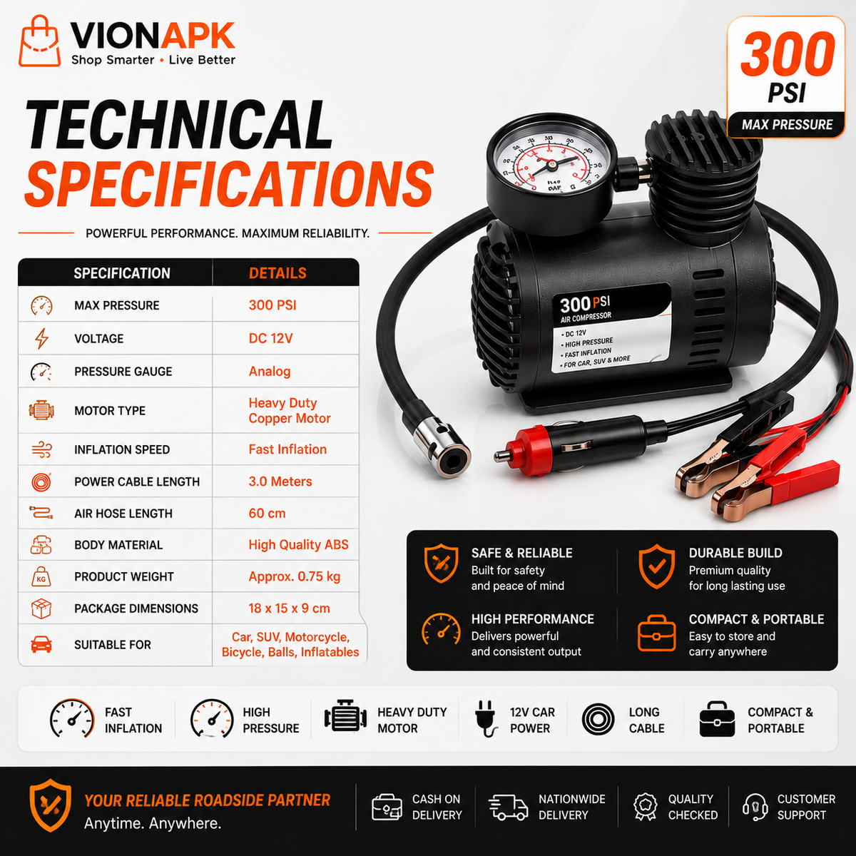 Portable Car Air Pump
